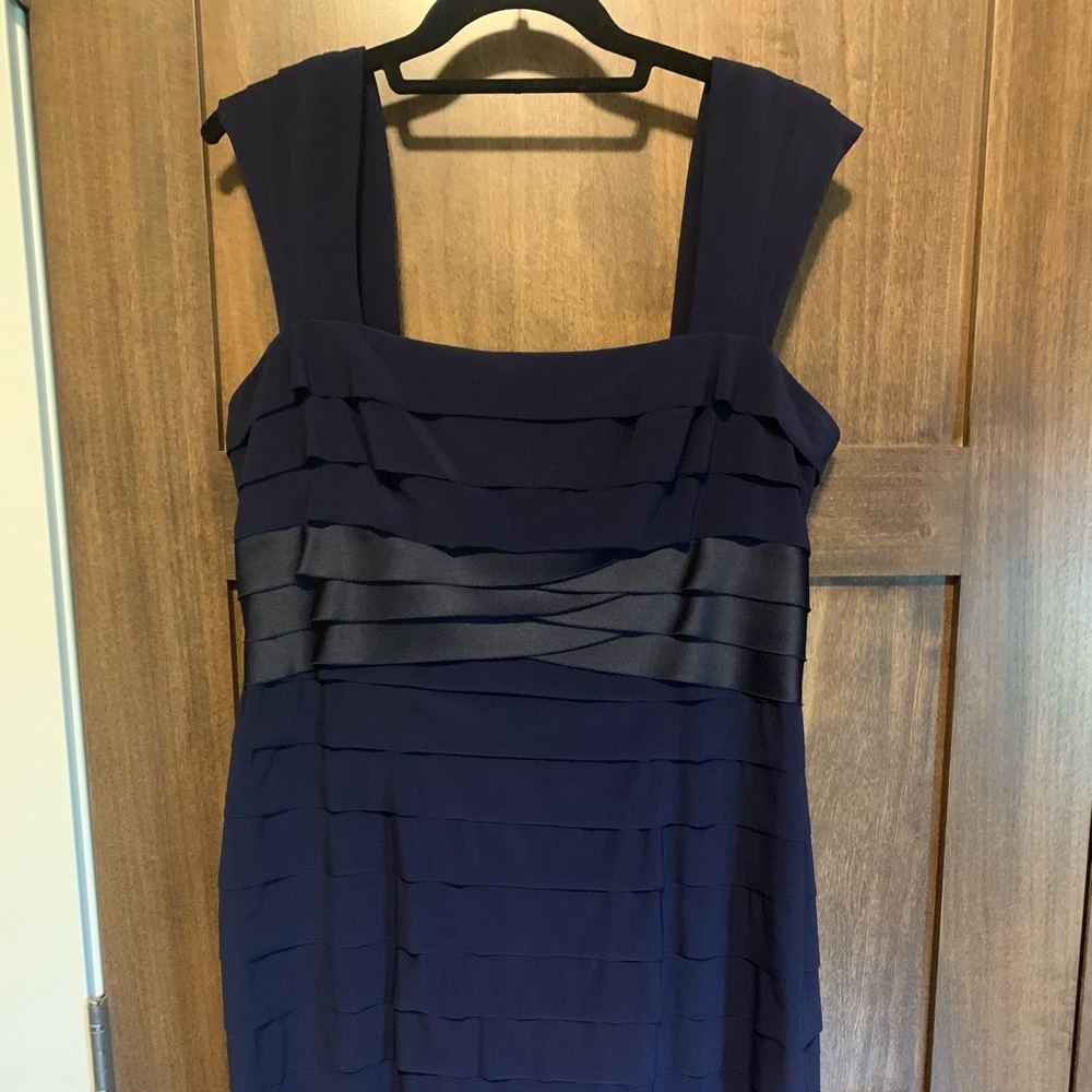 Navy dress, knee length, size 12